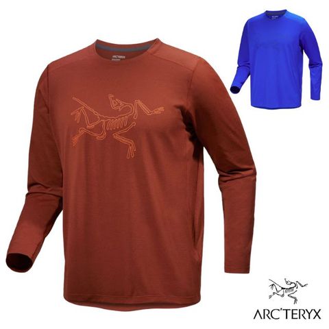 【ARCTERYX 始祖鳥】男 Cormac Logo 輕量透氣圓領長袖上衣/X000008452