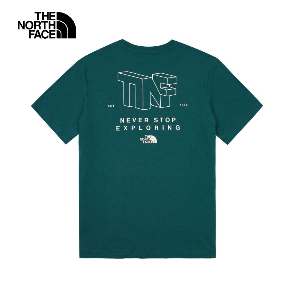The North Face 北面 男女款綠色舒適透氣短袖T恤｜8EYA6GI