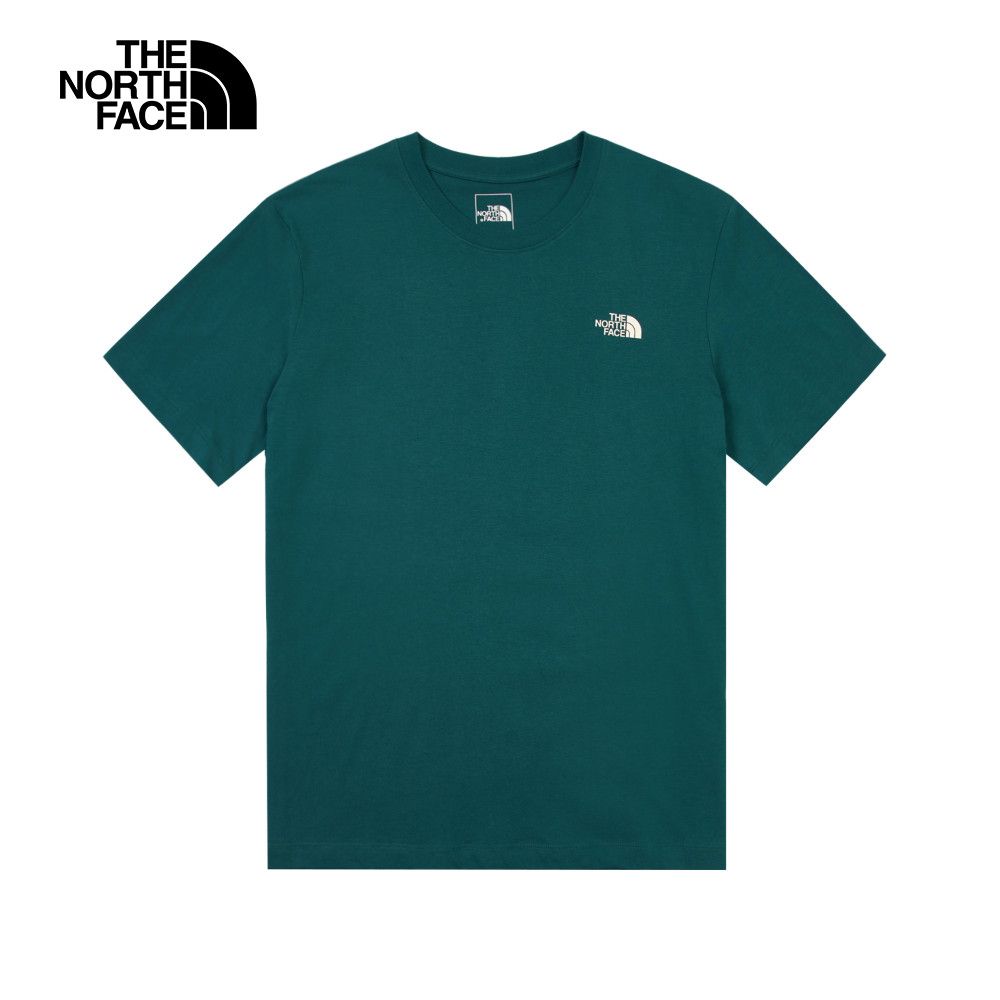 The North Face 北面 男女款綠色舒適透氣短袖T恤｜8EYA6GI