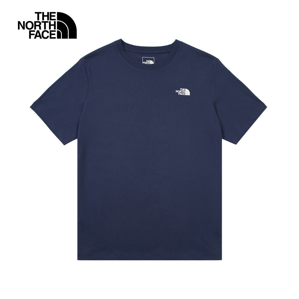 The North Face 北面 男女款藍色趣味印花設計短袖T恤｜8EYB8K2