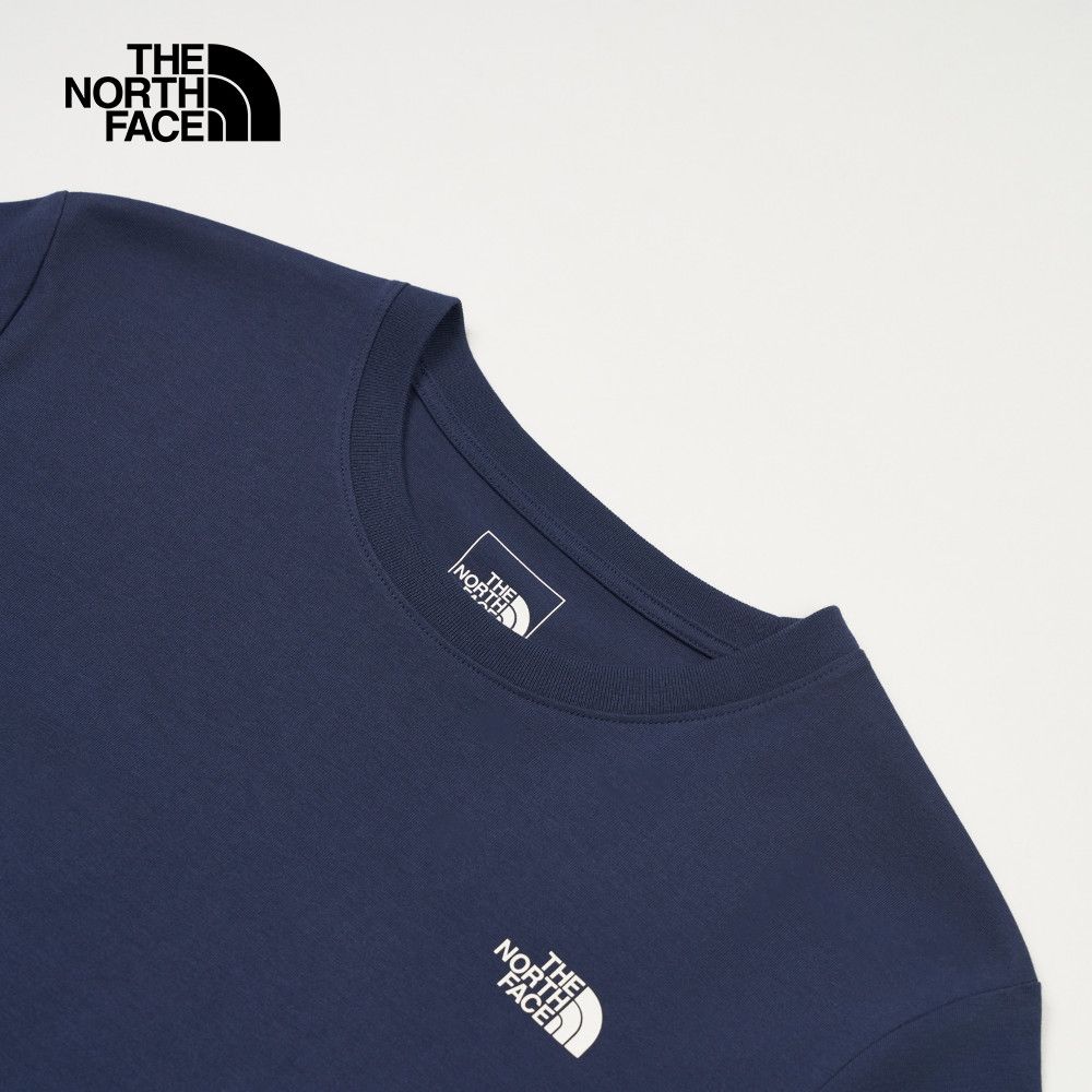 The North Face 北面 男女款藍色趣味印花設計短袖T恤｜8EYB8K2
