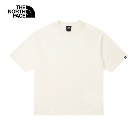 The North Face北面UE男款米白色純棉舒適短袖T恤｜8BTMQLI