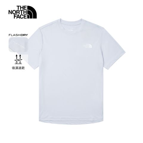 The North Face北面男款灰色吸濕排汗短袖T恤｜8DG60TI 排汗衫