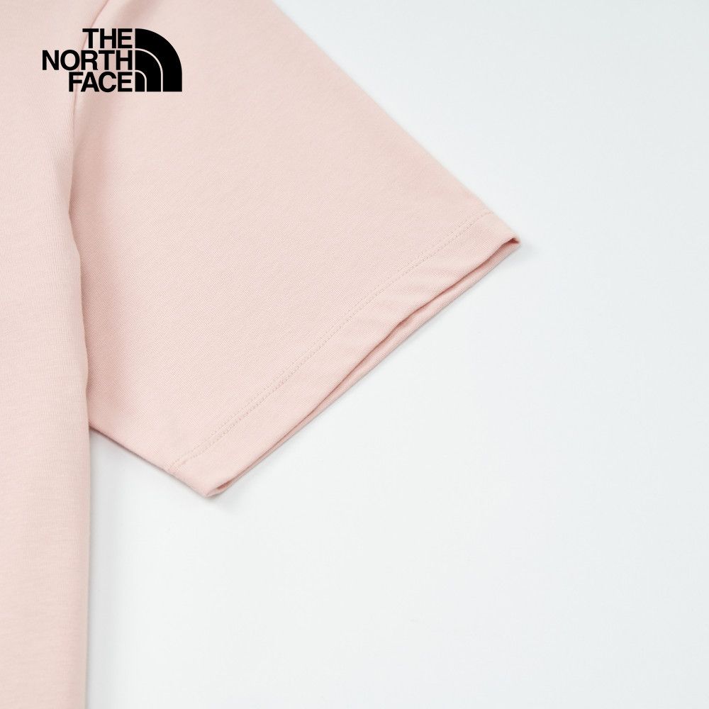 The North Face 北面 男女款粉色純棉舒適透氣短袖T恤｜8DEVLK6