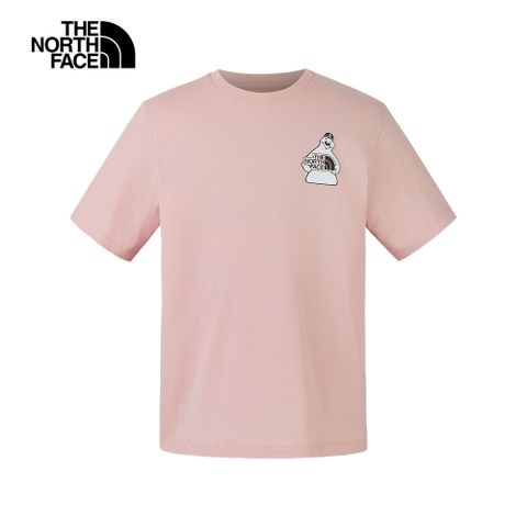 The North Face北面男女款粉色純棉短袖T恤｜8GYYLK6