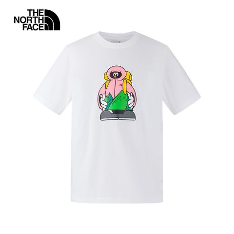 The North Face北面男女款白色純棉短袖T恤｜8GYZFN4