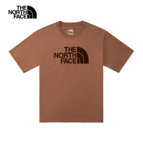 The North Face北面男女款棕色純棉舒適透氣短袖T恤｜8D7X6IH