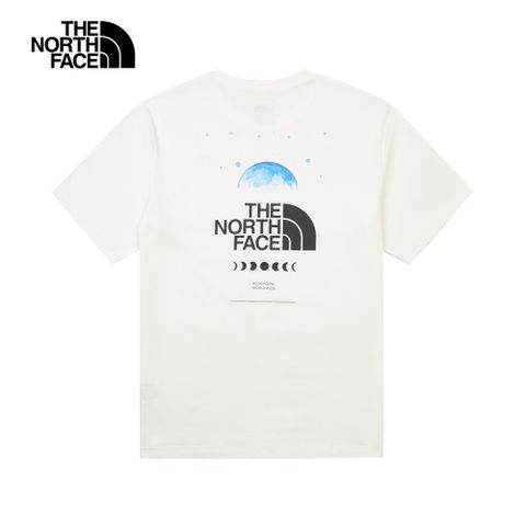 The North Face北面男女款白色純棉舒適透氣短袖T恤｜8D83FN4