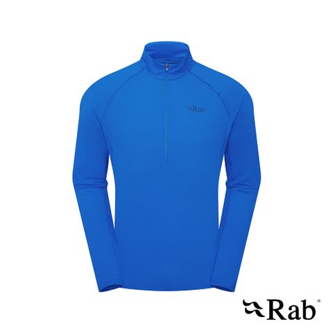 【RAB】Sonic LS Zip 長袖透氣拉鍊排汗衣 男款 瑪雅藍 #QBL03