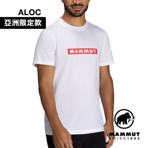 【Mammut 長毛象】QD Logo Print T-Shirt AF 快乾短袖T恤 男款 白/長毛象紅PRT2 #1017-02012