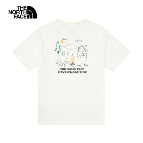 The North Face北面男女款白色純棉短袖T恤｜8DBVFN4