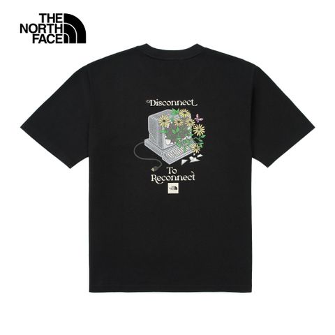 The North Face北面UE男款黑色純棉大尺寸印花短袖T恤｜8C6RJK3