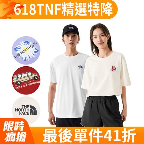 The North Face 北面 男女款趣味印花短袖T恤(多款任選)