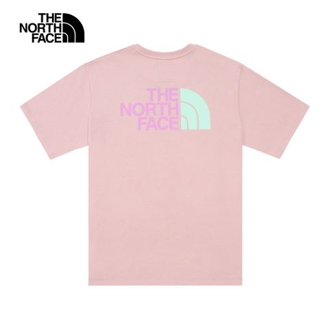 The North Face北面UE男款粉紅色大尺寸LOGO印花短袖T恤｜81M10SO