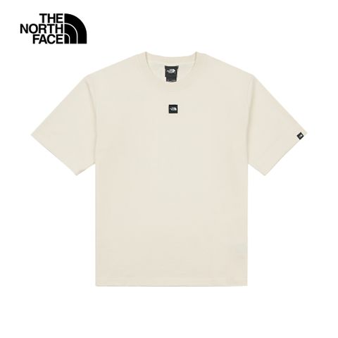 The North Face北面UE男款米白色純棉舒適短袖T恤｜8BTVQLI