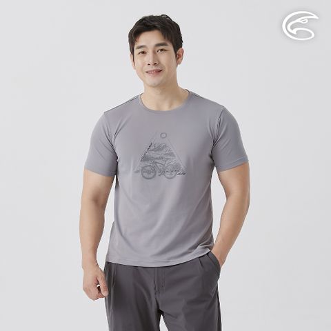 男UPF50+防曬抑菌圓領短袖排汗衣 AL2511030 岩石灰 (M-3XL)