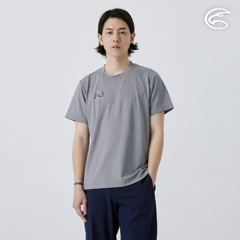 男涼感型單向導濕速乾圖騰上衣 AL2511040 麻灰 (M-3XL)