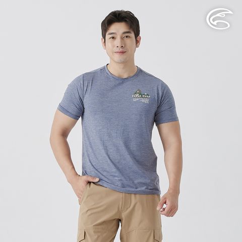 男WINCOOL涼感乾爽機能圖T AL2511107 海藍 (M-3XL)