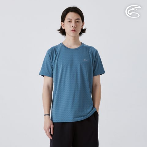 男山形緹花消臭快乾圓領上衣 AL2511091 城牆深藍 (M-3XL)