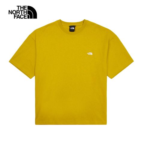 The North Face北面UE男款黃色純棉短袖T恤｜885R6IA