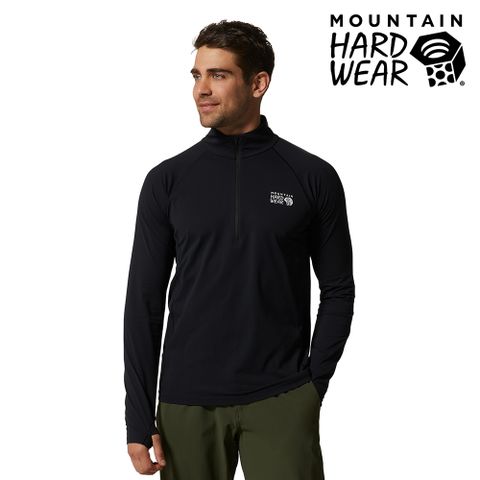 Mountain Hardwear MountainStretch 1/2 Zip彈性快乾立領半拉鍊長袖排汗衣 男款 黑色#1942331