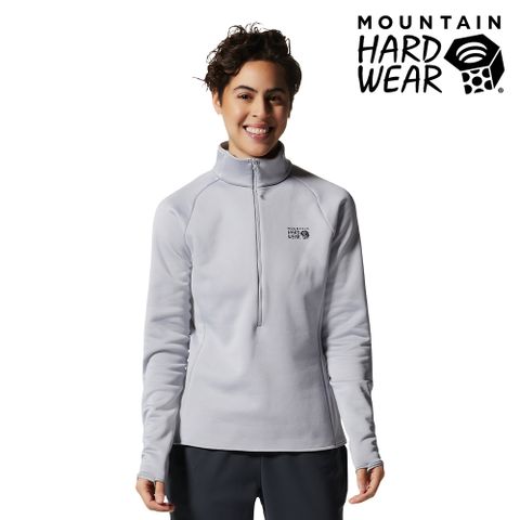 Mountain Hardwear Polartec Power Str Pro 保暖刷毛立領拉鍊排汗衣 女款 深風暴灰#1993411