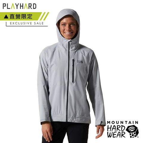 【Mountain Hardwear】Stretch Ozonic Jacket W 輕量彈性防水連帽外套 女款 冰河 #1985721