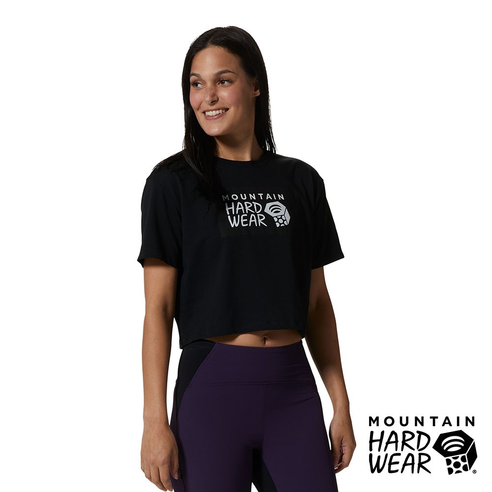 Mountain Hardwear Logo Crop Short Sleeve Women LOGO短版短袖棉T恤 女款 黑色 #1983041