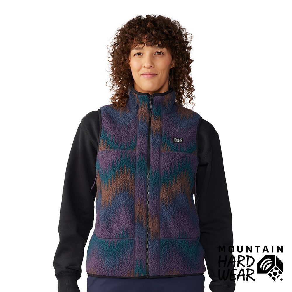 Mountain Hardwear HiCamp Fleece Printed Vest 刷毛保暖立領背心 女款 藍紫鋸齒 #2075321