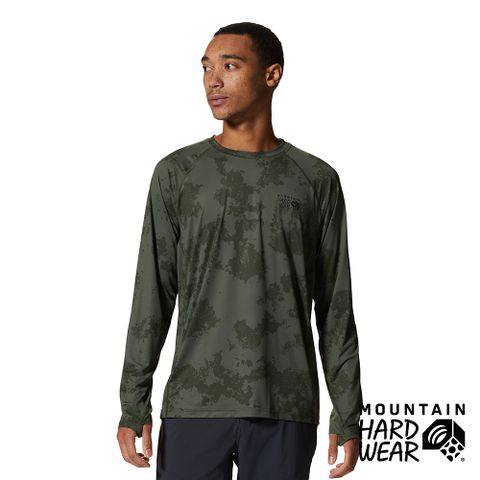 【Mountain Hardwear】Crater Lake LongSleeve Crew 防曬長袖排汗衣 男款 盛榆綠印花 #1982421