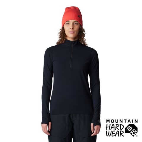 Mountain Hardwear MHW Butter Up Half Zip 防曬半拉鍊長袖排汗衣 女款 黑色 #2084621