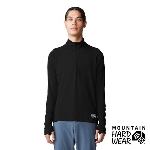 Mountain Hardwear Butter Up Half Zip 奶油感防曬半拉鍊長袖排汗衣 男款 黑色 #2084661