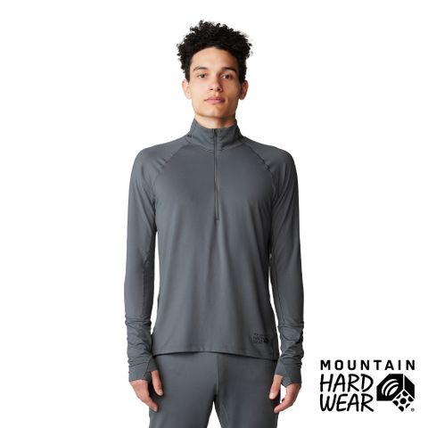 Mountain Hardwear Butter Up Half Zip 奶油感防曬半拉鍊長袖排汗衣 男款 火山黑 #2084661