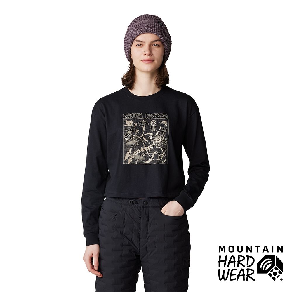 Mountain Hardwear Wild Flowers Boxy Crop Long Sleeve 寬鬆短版長袖 女 黑 #2079951