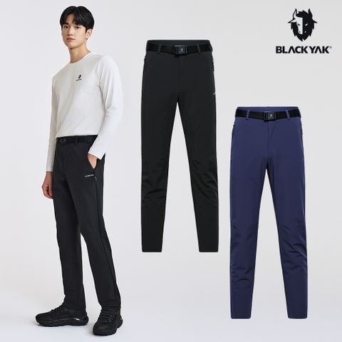 【BLACKYAK】男 WINDSTOPPER防風長褲(墨藍/黑色)-防風透氣 休閒褲 西裝褲 附腰帶長褲|BYDB2MP202