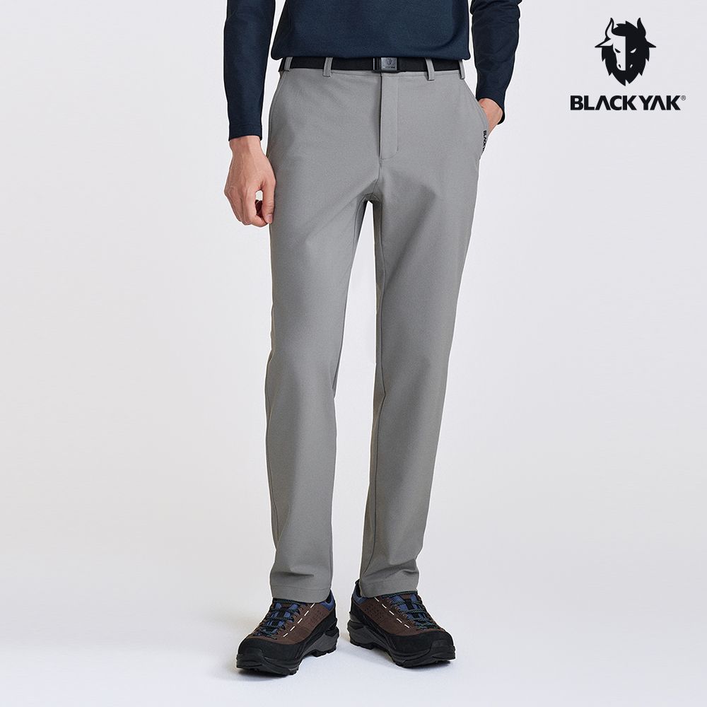 BLACKYAK 男 DAILY長褲(灰綠/灰色)-彈性 附腰帶 西裝褲 休閒褲-BYDB2MP207