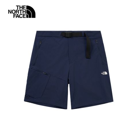 The North Face北面男款藍色吸濕排汗涼感短褲｜87W48K2