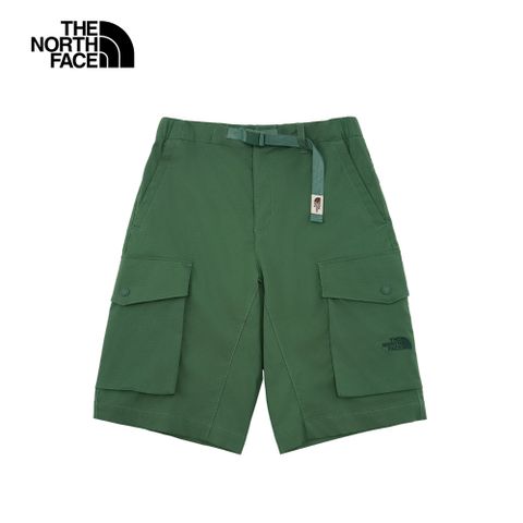 The North Face北面男款綠色DWR防潑水短褲｜8CM5HCH