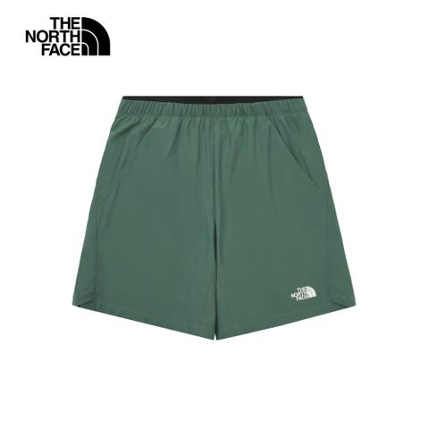 The North Face 北面 男款綠色DWR防潑水可調節褲腰短褲｜87W5HCH
