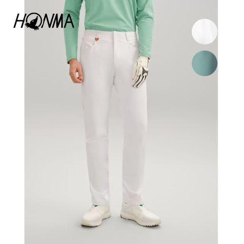 HONMA 本間高爾夫 男款彈性防潑水彈性長褲 日本高爾夫專業品牌(M-XXL 軍綠 白色任選 HMKC800R706)