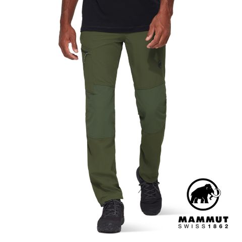 MAMMUT 長毛象 Runbold Guide SO Pants Men 防風防潑水健行軟殼長褲 深沼澤綠 男款 #1021-01460