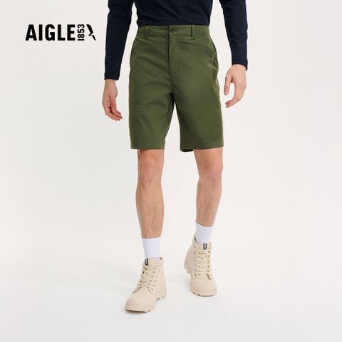 【AIGLE】男 抗UV快乾短褲｜AG-4P119A080 軍綠