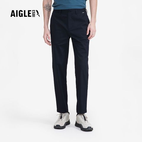 【AIGLE】男 快乾彈性長褲｜AG-4P120A100 黑色