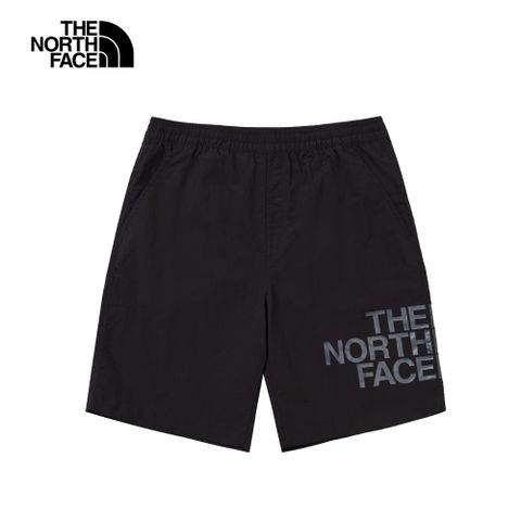 The North Face北面男款黑色DWR防潑水短褲｜8C0VJK3