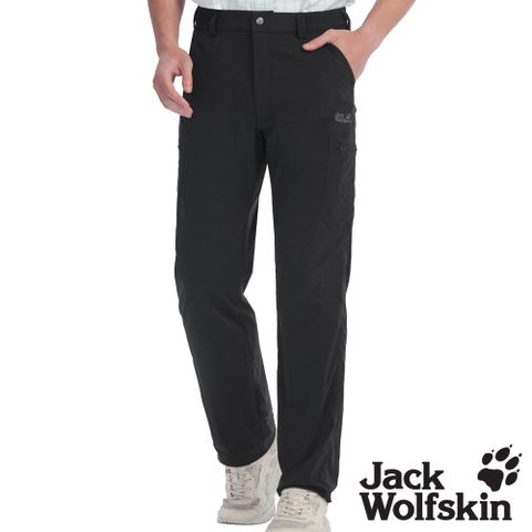 【Jack wolfskin 飛狼】男 純植萃防蚊 多口袋休閒長褲『黑』