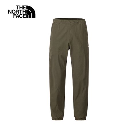 The North Face北面男款綠色吸濕排汗休閒長褲｜8BA94FY