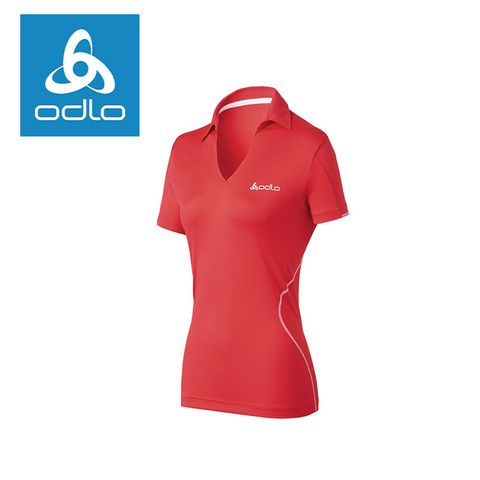 【瑞士ODLO】女銀離子 抗 UV 短袖 Polo衫 230201 (33100-紅)