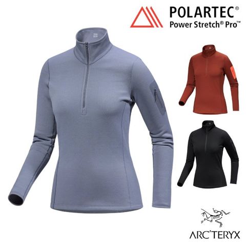 Arcteryx 始祖鳥 女 Kyanite Baselayer Zip Neck 保暖透氣拉鍊半開襟立領衫/Polartec Power Stretch Pro抓絨/X000009065