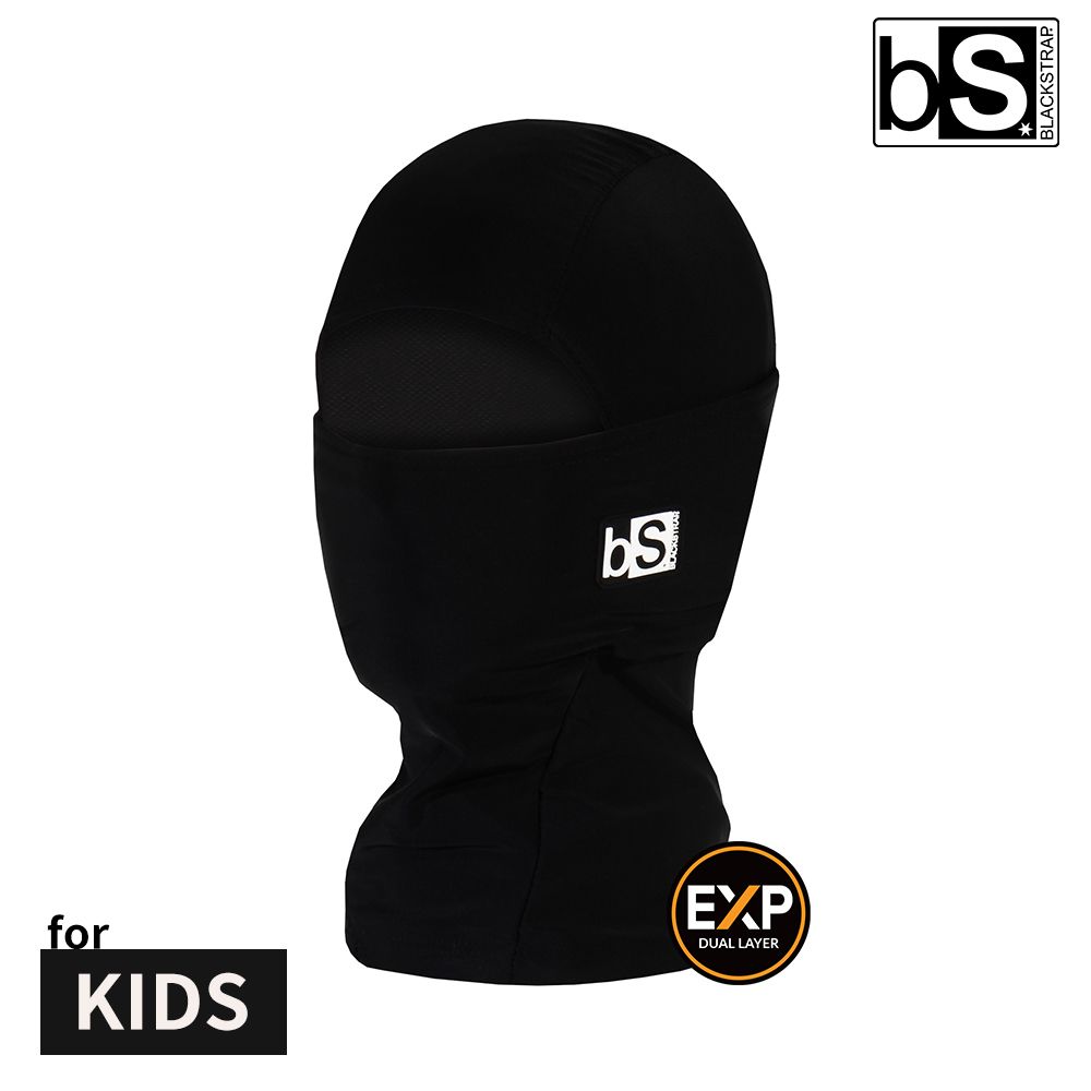 BlackStrap  Kids Exp Hood Balaclava-S 童素色雙層保暖多功能頭套【Black/黑】