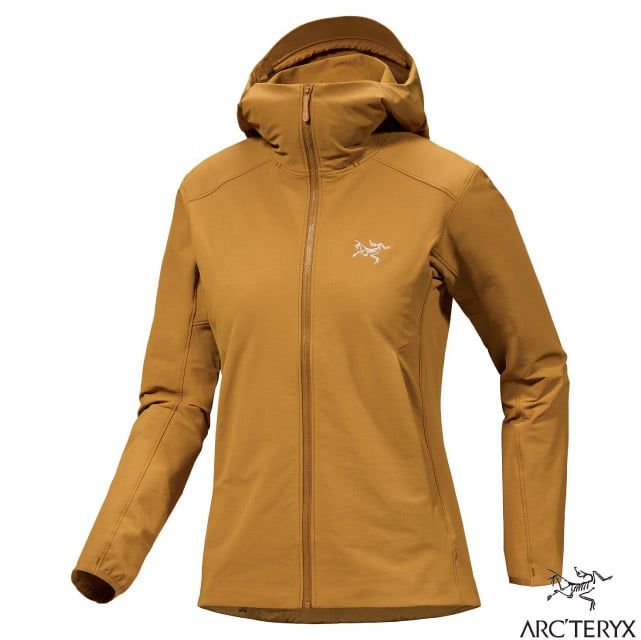 Arcteryx 始祖鳥 女 GAMMA HOODY 防風防水輕量連帽外套.軟殼外套.風雨衣/修身版型/X000009295 育空褐